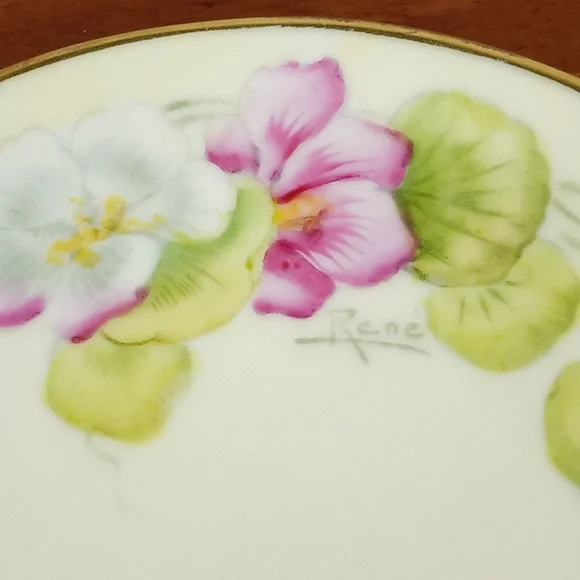 Vintage P.T. hand painted Bavaria Tirscenreuth appetizer plate art nouveau - Picture 8 of 9